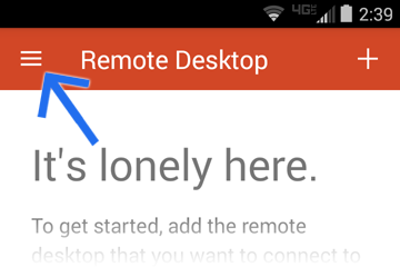 Remote Desktop App Home