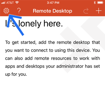 Remote Desktop App Home